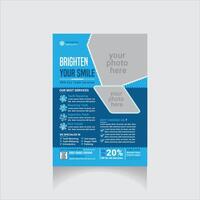 editable professional dental presentation flyer vector