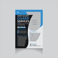 security guard flyer presentation layout vector