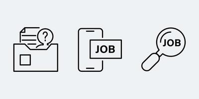 Set icon sign outline simple design vector