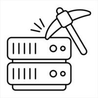 Bitcoin and Cryptocurrency Line Icons Pack vector