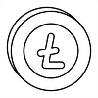 Bitcoin and Cryptocurrency Line Icons Pack vector