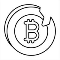 Bitcoin and Cryptocurrency Line Icons Pack vector