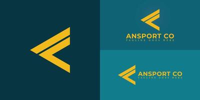 Abstract initial triangle letters AC or CA logo in yellow color isolated on multiple background colors. The logo is suitable for transportation company logo design illustration inspiration vector