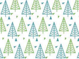 Hand-drawn pine tree background pattern illustration vector