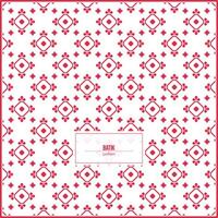 simple batik pattern with endless cute and red ornaments vector