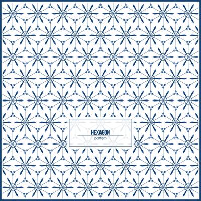 modern style of hexagon pattern with multiple small cakra ornaments