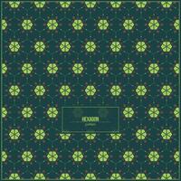 colorful hexagon pattern with modern style and dark green background vector