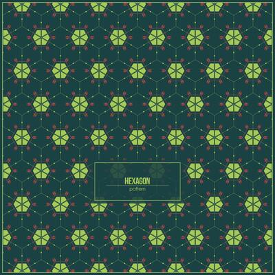 colorful hexagon pattern with modern style and dark green background