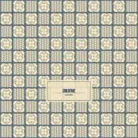 creative pattern of multiple squares with simple ornaments inside vector