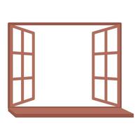 Open window frame vector