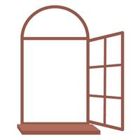 Open window frame vector