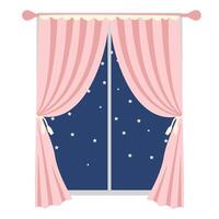 Window with night view vector