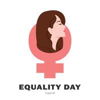 Women's Equality Day card set. Modern color design. vector