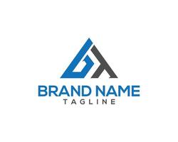 Initial Letter BT Abstract Triangle Logo Design Template. vector