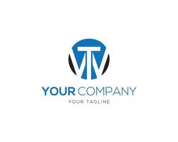 Initial Letter TW or WT Abstract Logo Design Template. vector
