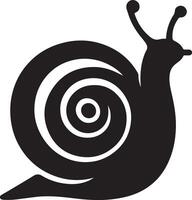 Sea snail silhouette illustration vector