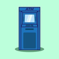 ATM Machine Cartoon illustration. Teller Machine. ATM Machine illustration and icon for print and digital design vector