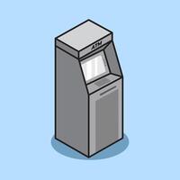 ATM Machine Cartoon illustration. Teller Machine. ATM Machine illustration and icon for print and digital design vector