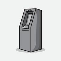 ATM Machine Cartoon illustration. Teller Machine. ATM Machine illustration and icon for print and digital design vector