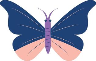 Cute Cartoon Butterfly with Flat Style. Illustration Design. vector