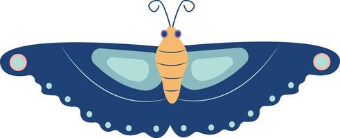 Cute Cartoon Butterfly with Flat Style. Illustration Design. vector