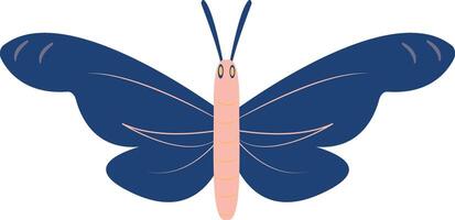 Cute Cartoon Butterfly with Flat Style. Illustration Design. vector