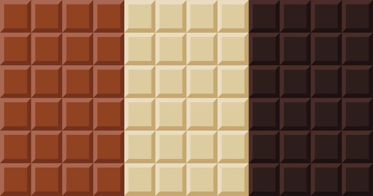 chocolate bar design with three types