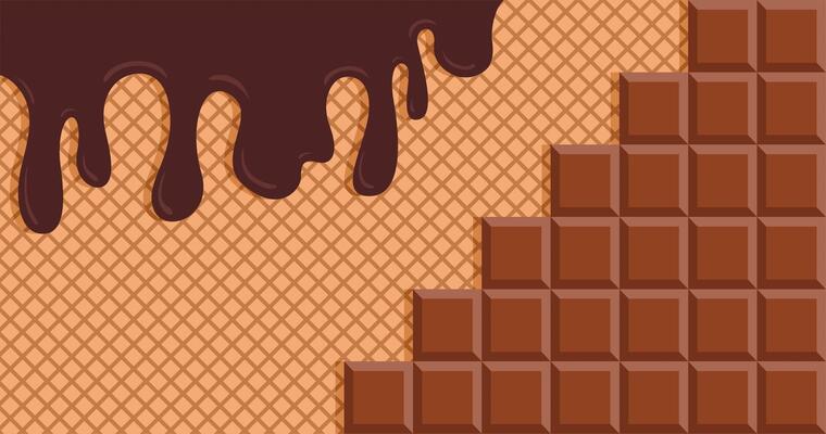 chocolate bar and wafer design