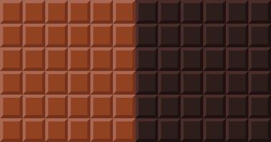 chocolate bar design with two types of chocolate and dark chocolate vector