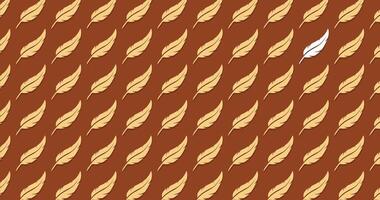 abstract geometric pattern with feather shapes vector