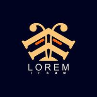 abstract logo design. unique and characterful, geometric abstract logo, modern and cute logo concept vector