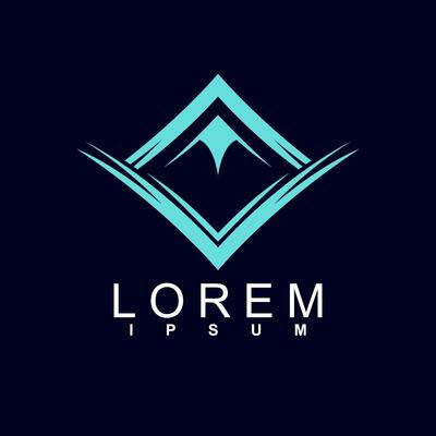 abstract logo design. unique and characterful, geometric abstract logo, modern and cute logo concept
