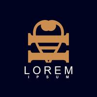 abstract logo design. unique and characterful, geometric abstract logo, modern and cute logo concept vector