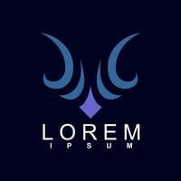 abstract logo design. unique and characterful, geometric abstract logo, modern and cute logo concept vector