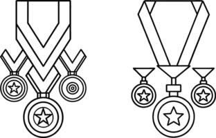 gold medal with ribbon illustration vector