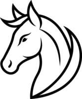 horse head silhouette isolated on white background eps 10 vector