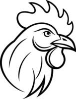 chicken head illustration isolated on white background eps 10 vector
