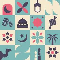 Abstract pattern eid fitr and adha theme. Simple and retro theme. vector