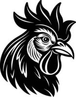 chicken head illustration isolated on white background eps 10 vector