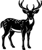 silhouette of a deer isolated on white background eps 10 vector