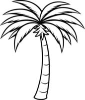 silhouette of palm tree illustration eps 10 vector