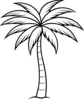 silhouette of palm tree illustration eps 10 vector