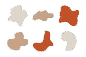 Blobs Abstract Fluid Shapes Color Full pictogram symbol visual illustration Set vector