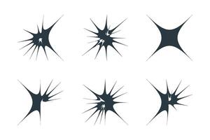 Abstract Sparkle Shape Symbol Sign pictogram symbol visual illustration Set vector