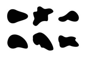 Blobs Fluid Shapes pictogram symbol visual illustration Set vector