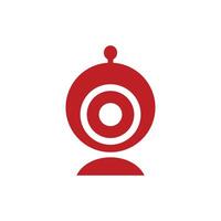 illustration of computer camera icon in list style. CCTV camera icon design elements that are suitable for user interface design in applications. vector