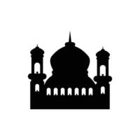Mosque silhouette on white background. Religious design element. eps 10. Suitable for religious designs, places of worship, religious architecture etc vector