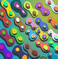 Colored background with abstract shapeless blots casting a shadow. illustration beautiful simple background with shapes of different colors drawn by hand vector