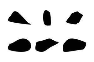 Abstract Shape Set Abstract Black Shapes Liquid Shape Elements Random Outline Fluid Shapes. vector