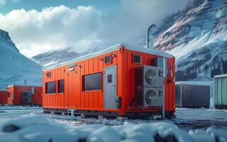 The new mobile office is designed to withstand the harsh conditions of Antarctica photo